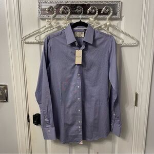 PINK Thomas Pink Super Slim Fit Men's Blue Dress Shirt